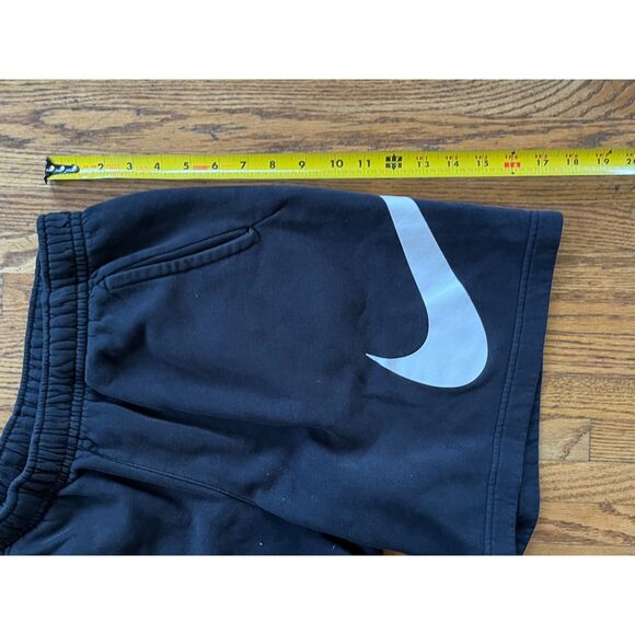 NIKE Black White Logo Swoosh Basketball Running Gym Shorts    Mens Size Medium - Picture 6 of 7